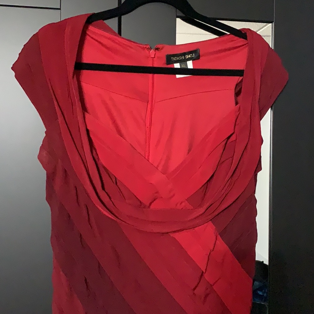 Tadashi Shoji Red Dress - Picture 2 of 11